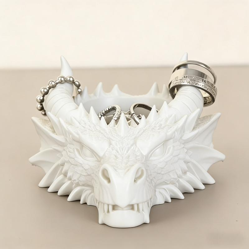 Dragon Head Storage Tray Gothic Jewelry Display Unique Storage Rack Fantasy Ornament for Bedroom Desk Home