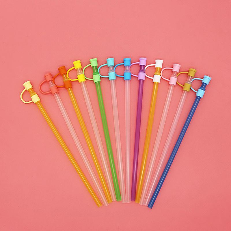 4 szt. silikonowych końcówek słomek wielokrotnego użytku, pyłoszczelne osłony słomek, osłony końcówek słomek do picia, nakładki na słomki, narzędzie do picia 8 mm mini