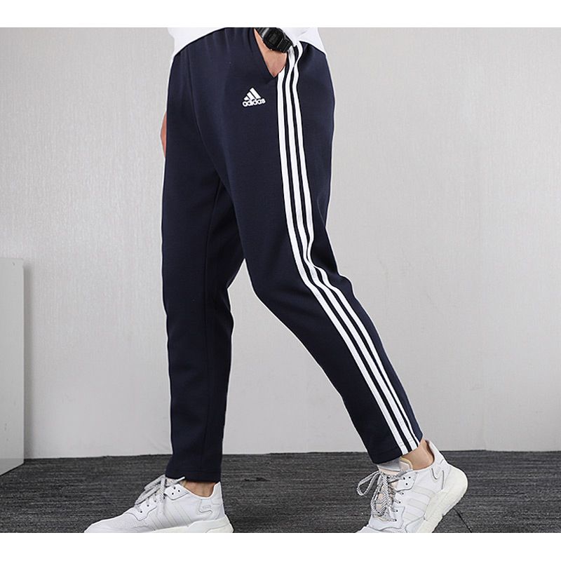 Adidas Mid-Waist Knitted Sports Pants Men Bottoms Navy FK6887