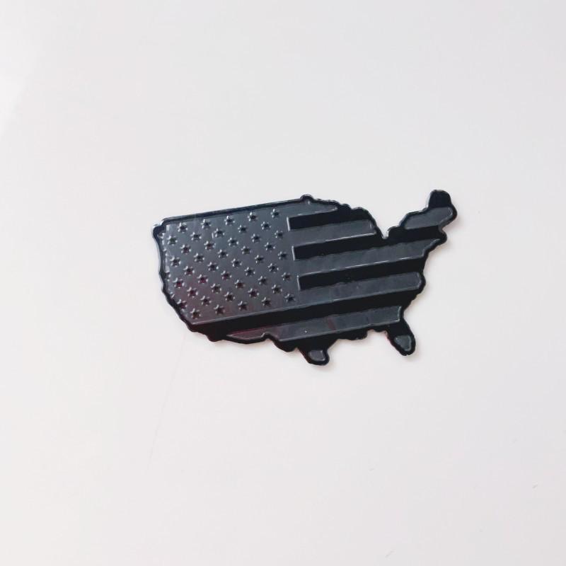 USA Flag Metal Car Sticker for American Trucks & Pickups - Suitable for Fender & Rear Emblem
