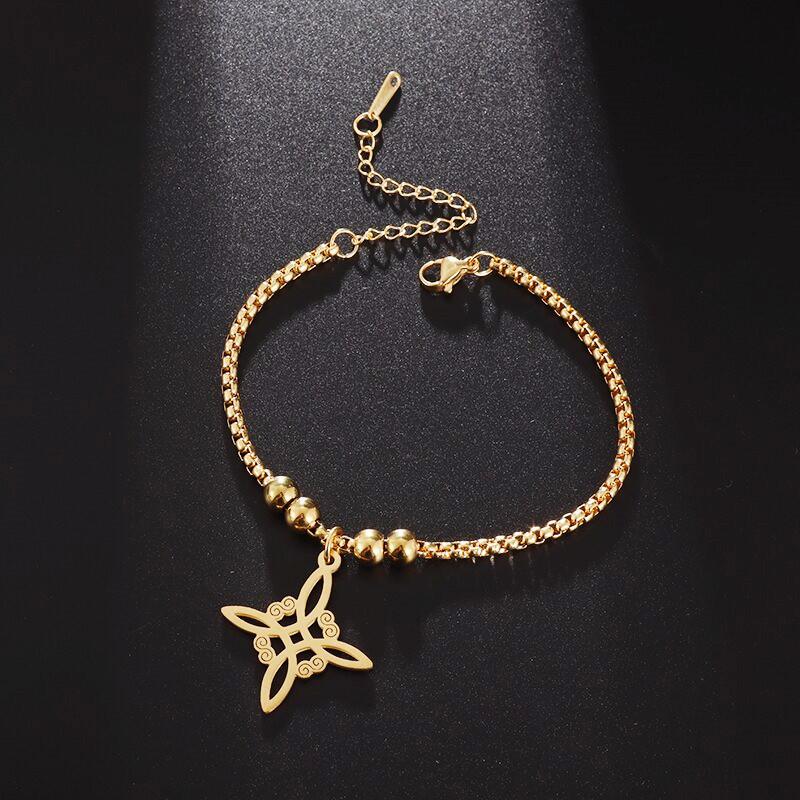 Women Witch Knot Ring Stainless Steel Adjustable Irish Celtic Knot Amulet Jewelry Supernatural Opening Witchcraft