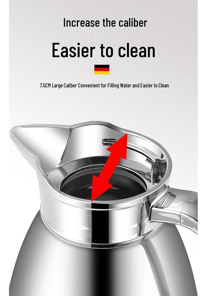 6 Stainless Steel Thermos - Large Capacity Home Kettle for Hot Water, Long-Lasting Vacuum Insulation