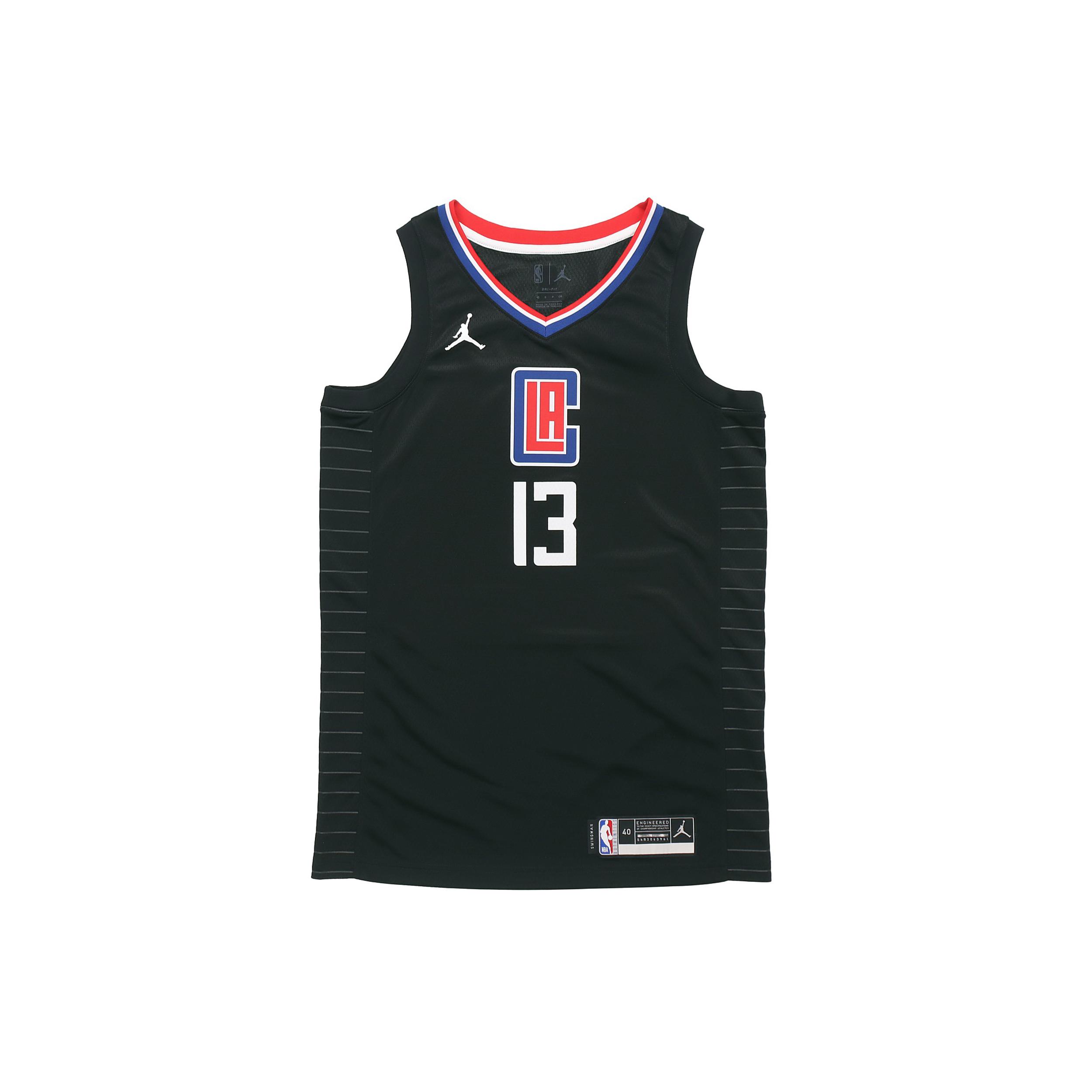 Jordan Los Angeles Clippers Basketball Jersey Men s Black CV9480-012 S