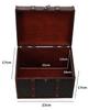 Antique-style wooden box with embossed details and retro rivet decoration for small items