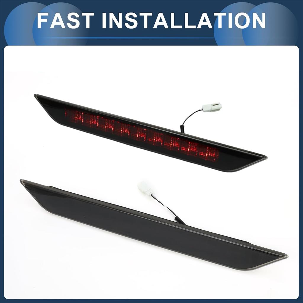 LED Third Brake Light Compatible for Nissan X-Trail T31 2008-2013, Waterproof Plastic Black Housing 3rd High Mounted Stop Lamp Rear Center High Level