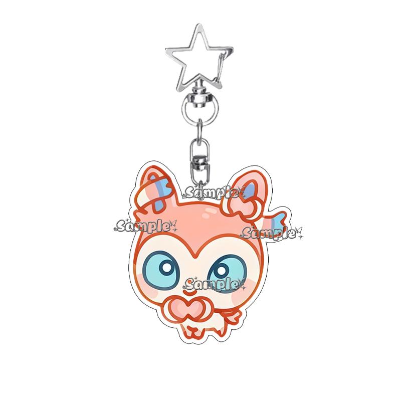 Cartoon Anime Umbreon Sylveon Jolteon Eevee Cute Acrylic Keychain Bag Charm Backpack Pendant Jewelry Ornaments Key Ring Gifts