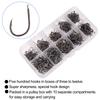 500PCS 3#-12# Barbed Fishing Hooks High Carbon Steel Fishing Hooks  Catfish Fishing