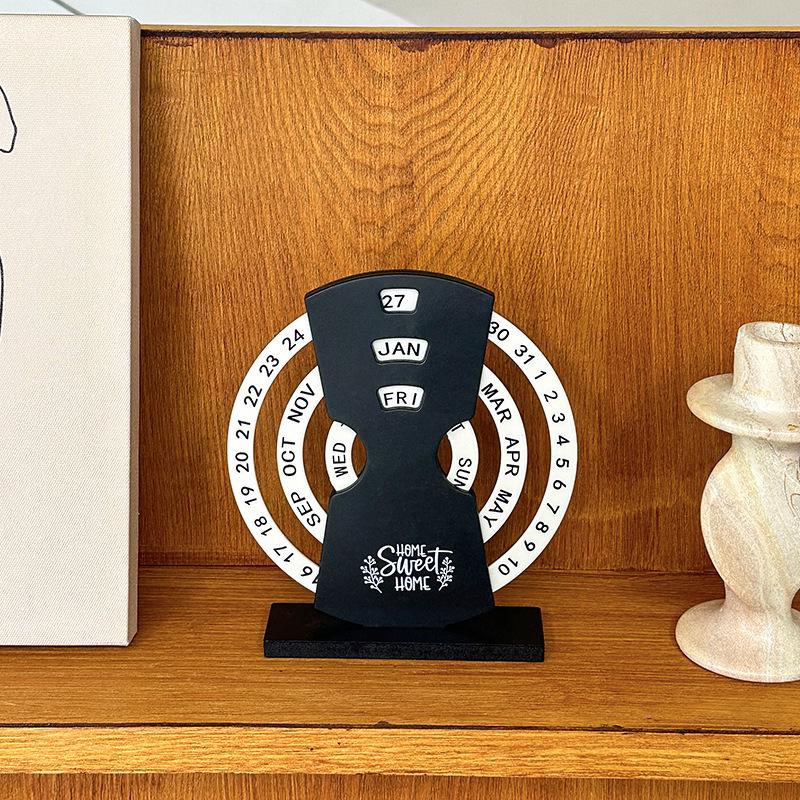 Ferris Wheel Desktop Moon Calendar: Manual Rotation Home Office Ornament with Advanced Design.