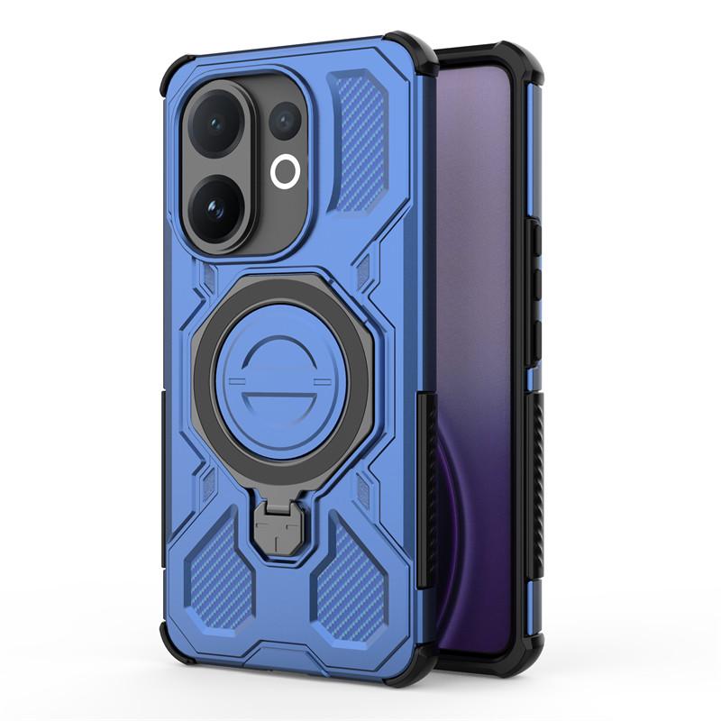 

For ViVo V60 Case ViVo V60 T4 Pro Cover Holder Magnetic Wireless Charging Bumper Protective Phone Cases On ViVo T4 Pro Funda vivo V60 синий