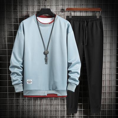 Neues Frühling Herbst Lässiges Herren Set Sweatshirts und Jogginghosen Zweiteiliges Set Mode Streetwear Outfit Set Herren Sportanzug