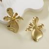 European and American high-end fashion commuter flower earrings women ins cold wind temperament retro stud earrings