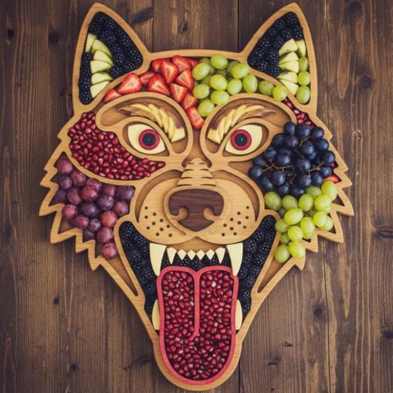 Halloween Charcuterie Board Wooden Serving Tray with Spooky Theme Cheese Appetizer Platter for Parties Unique Gift for Food Lovers