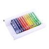 12pcs Plastic Prepared Microscope Slides Animals Insects Flowers Plants Red box