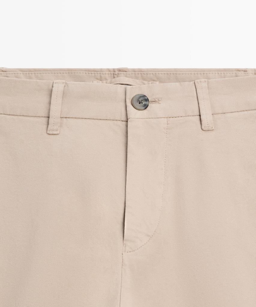 Masimodutti Cotton Blend Slim Fit Pants