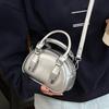 New Women's Bag Guangzhou Trendy Fashion Shell Bag Versatile Silver Crossbody Bag Korean Style Handheld Bowling Bag