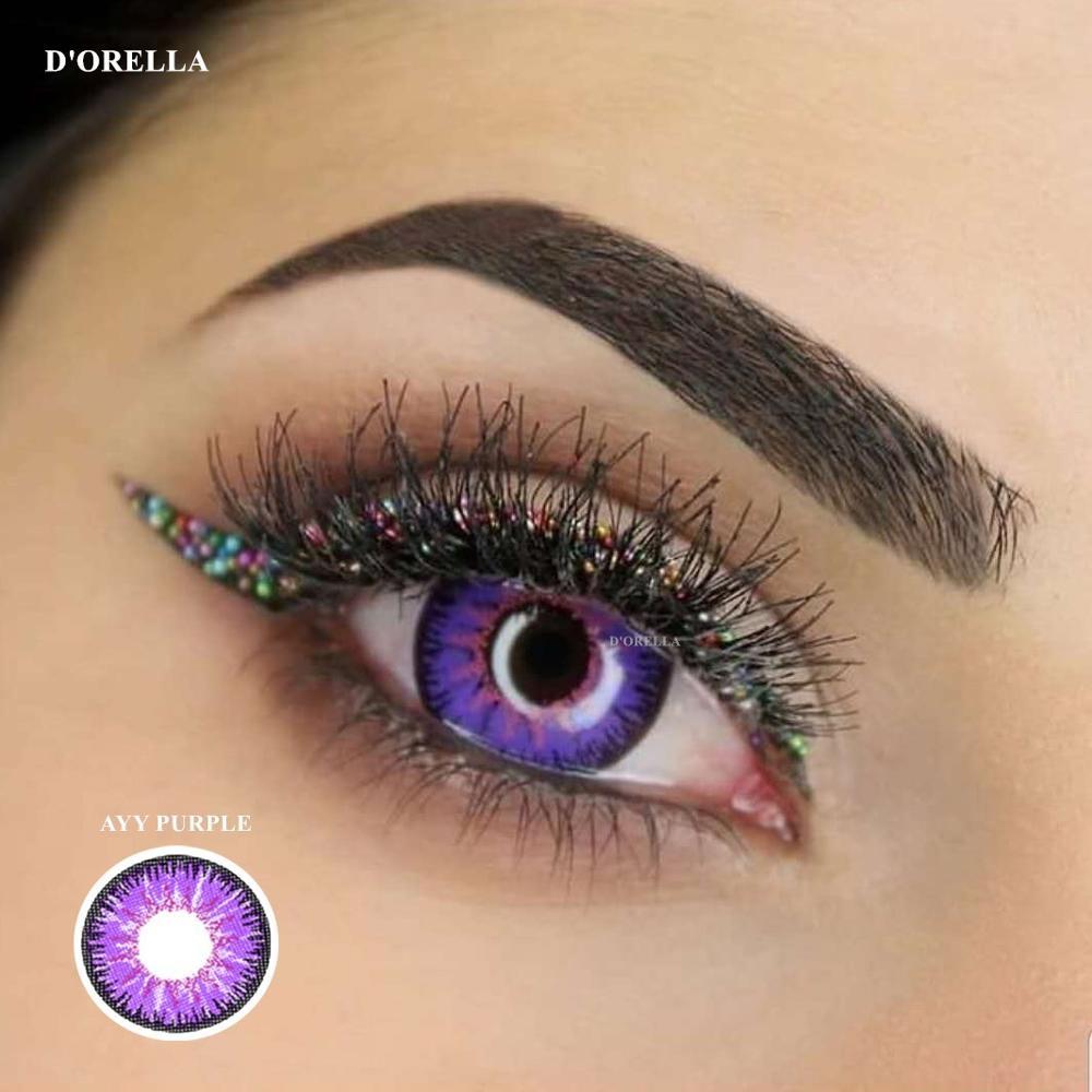 D'ORELLA Contact Lenses 1 Pair(2pcs)  AYY Series Eye Cosmetic Colorful Contactlen Cosplay Anime Contacts Crazy Lens
