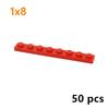 DIY Thin Figures Bricks 1x8 Dots Building Blocks 9 Colors Educational Creative Size Compatible With 3460 Toy For Children 50pcs