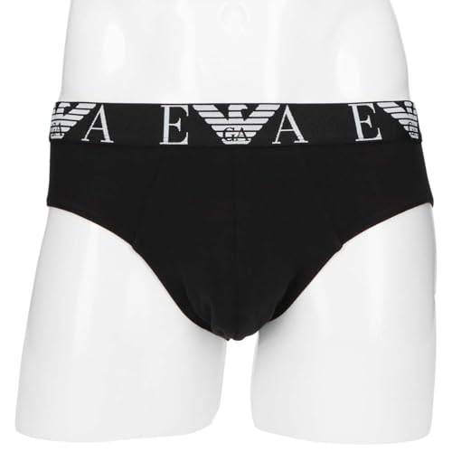 Emporio Armani BOLD MONOGRAM 3-PACK BRIEF Underwear (Set of 3) - Men's Cotton Briefs, EU Size 54087154, Assorted Sizes (Parallel Import)