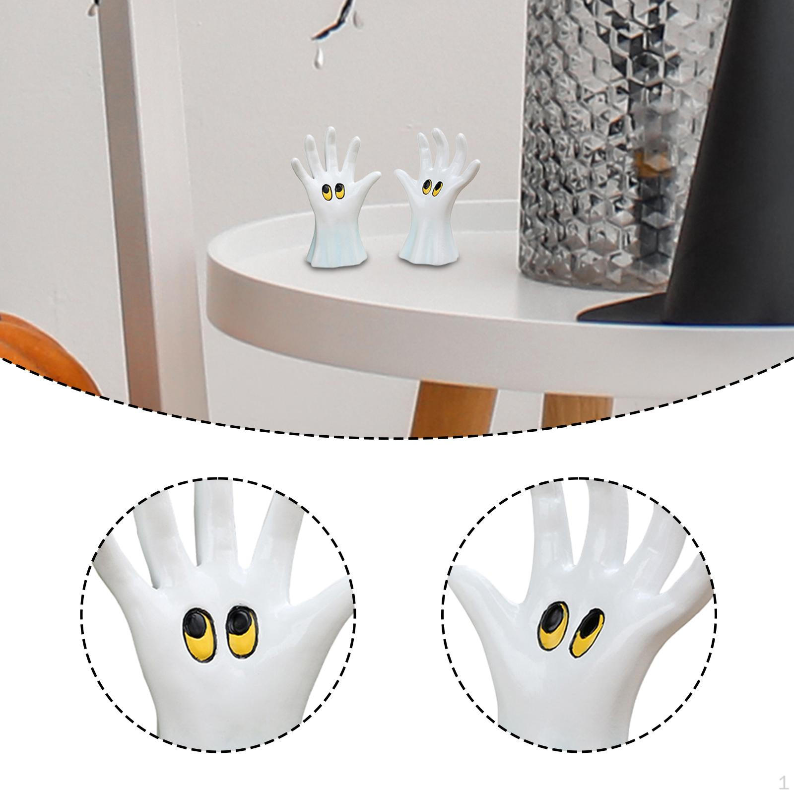 

2Pcs Hand Figurines Decorative Statues Halloween Decoration Creative Tabletop Ornaments Small