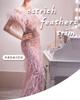1M Ostrich Feathers Trim High Quality 8-10cm Feather Ribbon Fringe for DIY Sewing Dress Clothes Decorations