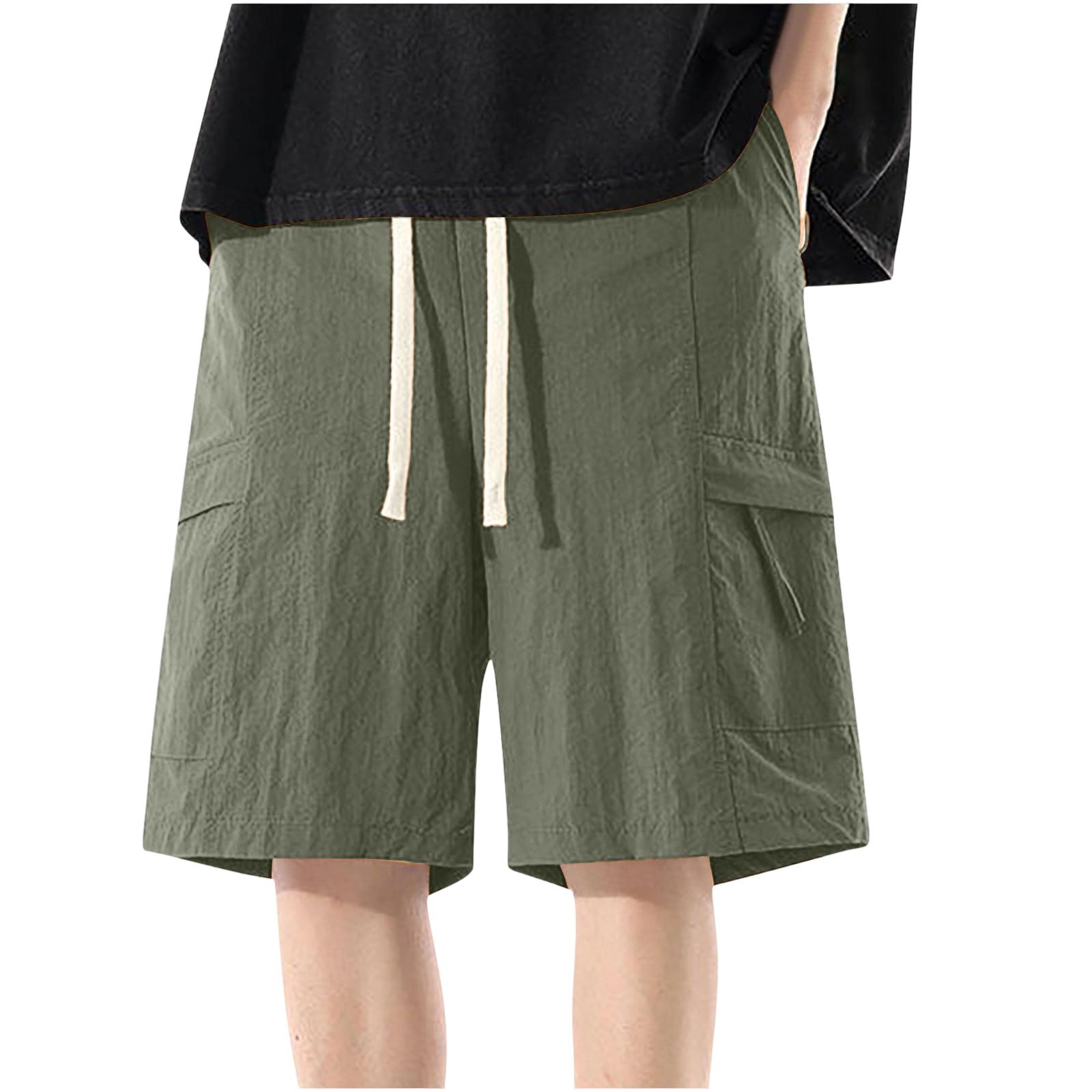 

Мужские дышащие свободные шорты-карго, повседневные, с длиной штанины 5 дюймов L