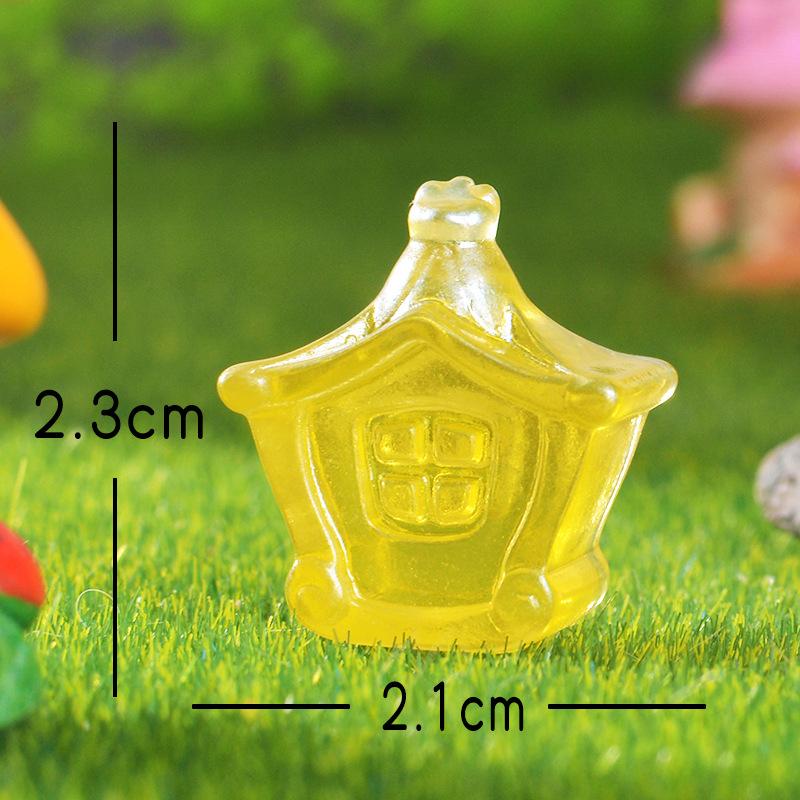 Micro-landscape Small Ornaments Luminous HouseCarriageGarden DecorationResin Mini Accessories