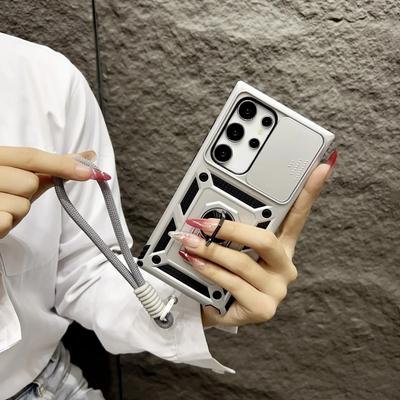Ständer-Rüstungshülle für OPPO A40 A40M A80 A60 5G A3 Pro 5G A3x Abdeckung mit Linsenschutzring Magnethalter Coque Fundas