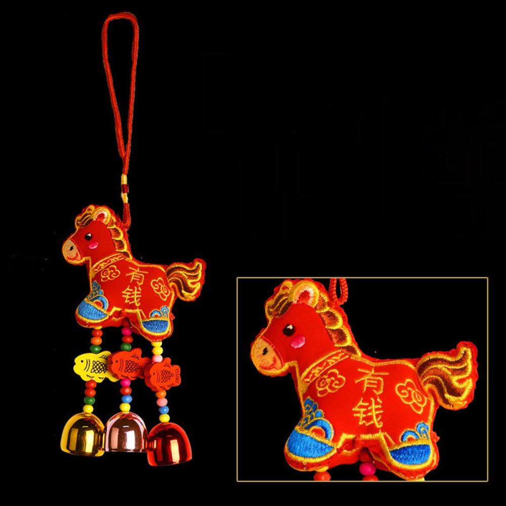 Plush Horse Keychain Cartoon Bag Pendant Cute Zodiac Pony Home Decoration  Birthday Gift