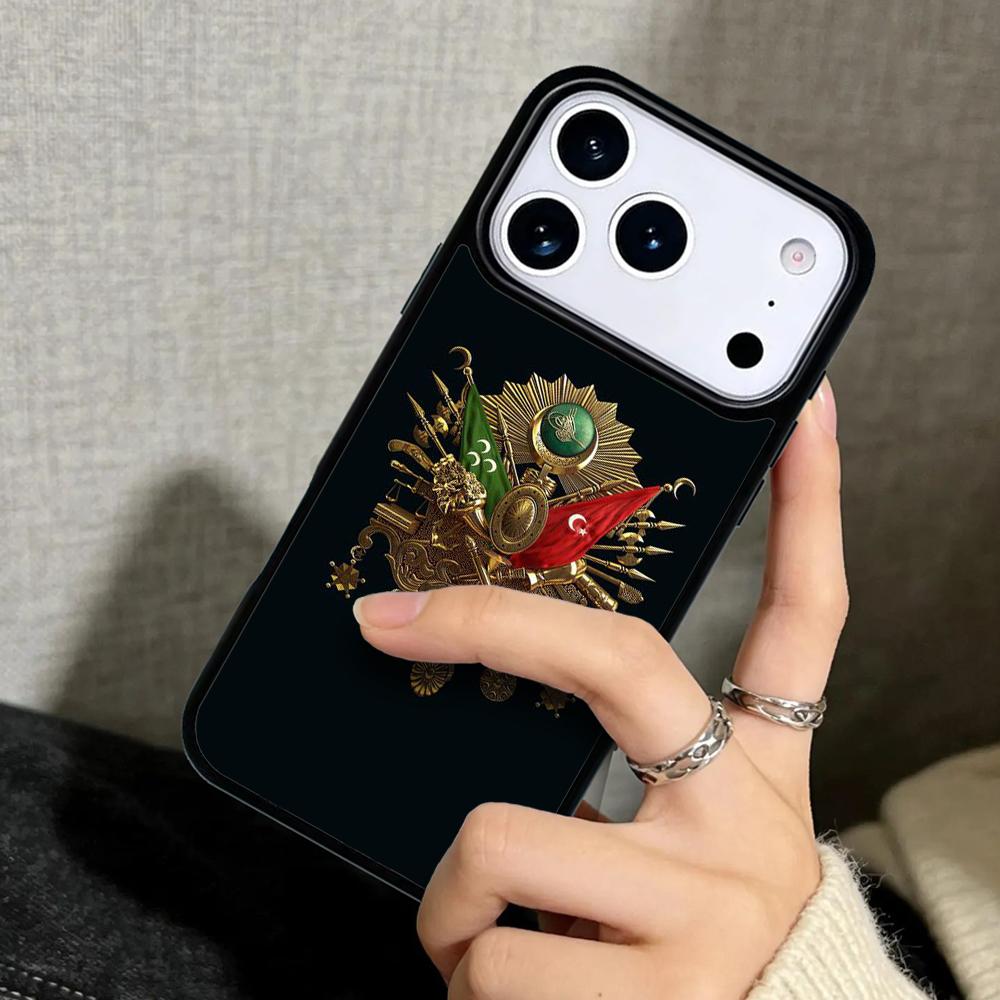 Capa Case for iPhone 17 Air 16 Pro Max 15 Plus 11 13 Mini 14 12 Back Phone Cover Ottoman Empire Coat Of Arms