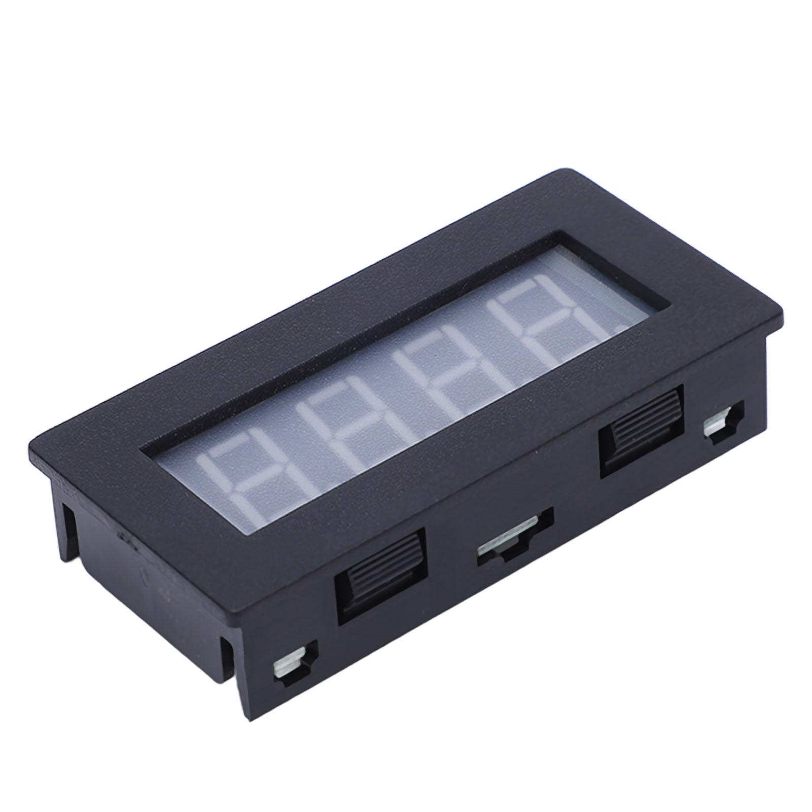 

4 Digit LED Display Tachometer Multifunctional RPM Rotation Speed Tester with Cable DC 8‑15V Red Backlight