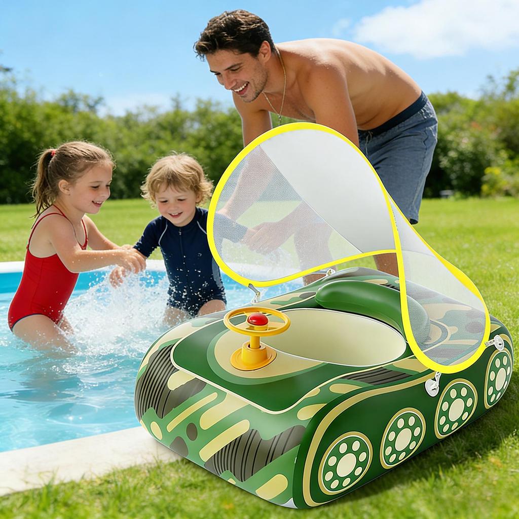 New Cool Car Kids Swimming Seat Float Ring Inflatable Infant Floating For Summer Kids Swim Boat Circle Toddler Bathing Water Toy