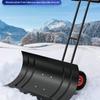 Large, Lightweight Snow Shovel with Wheels – Manual Outdoor Snow Sweeper