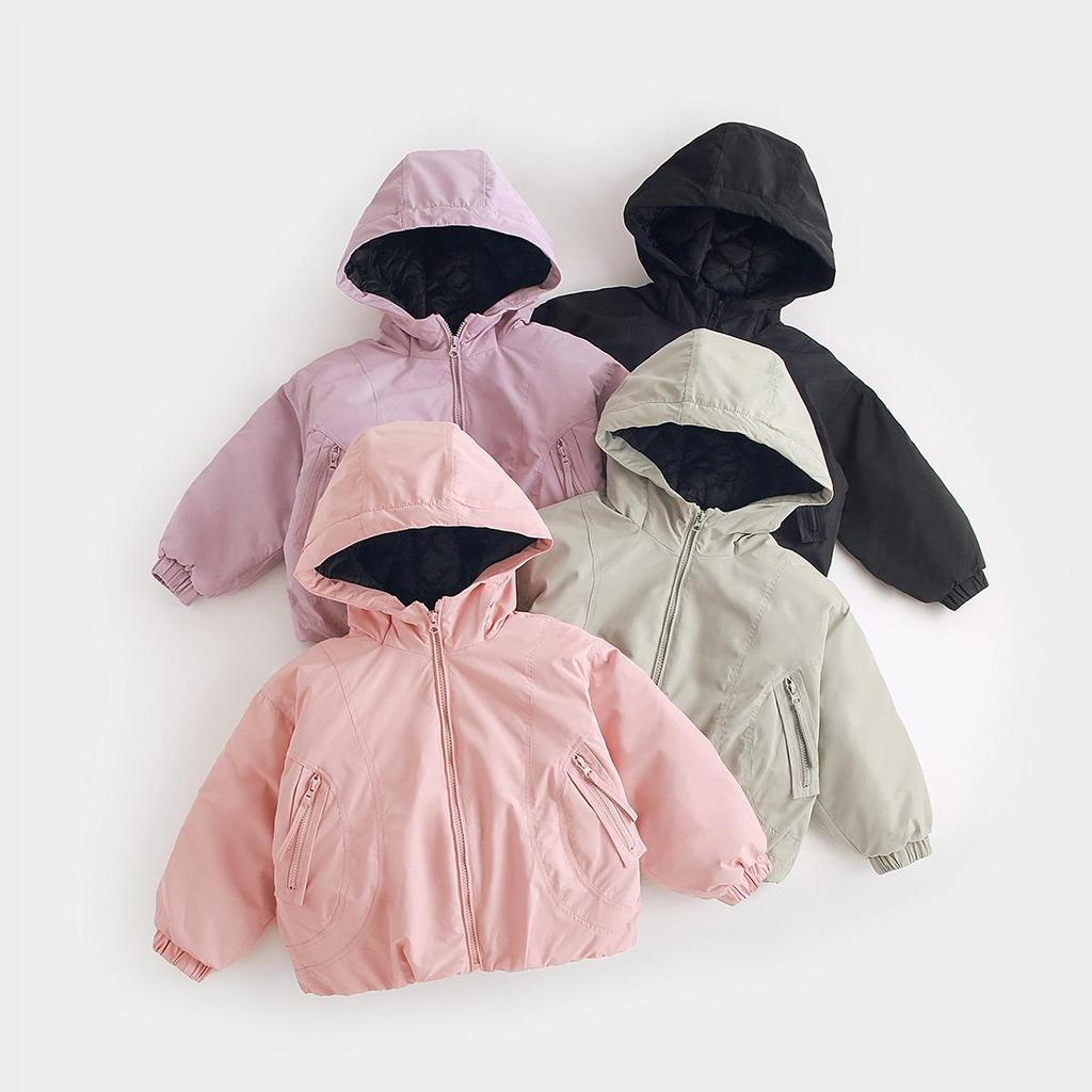 Girls' Korean Style Cotton Hoodie Jacket - Autumn/Winter 2026 Student Casual Wear