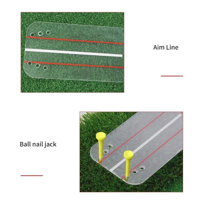 Golf Mini Putting Mirror Acrylic Golf Alignment Training Kits Teaching Equipment Putting Postures Correction Tool