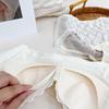 Women's Lace Minimizing Bra Set: Wireless, Thin with Sandwich Cups for Large Bust, Anti-Sagging, Gathers Side Breasts.