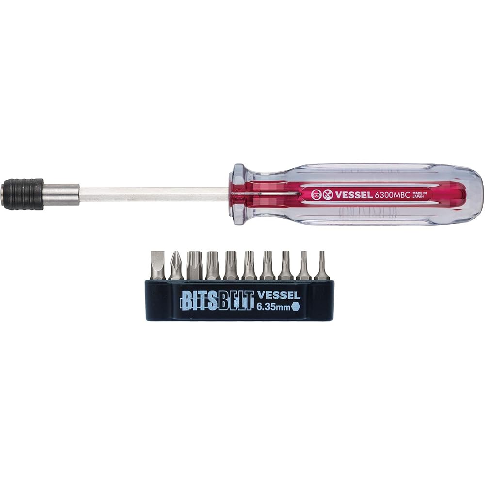 VESSEL (VESSEL) Torx Screwdriver Set (with 10 Bits) Short Bits Interchangeable TD-6310TX