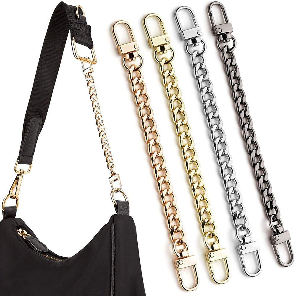 Parti&Accessori in Alluminio Ultraleggeri Cinghie per Borsa a Spalla Catena per Portafoglio Sostitutiva Estensore Catena Piatta Metallica con Fibbia Metallica