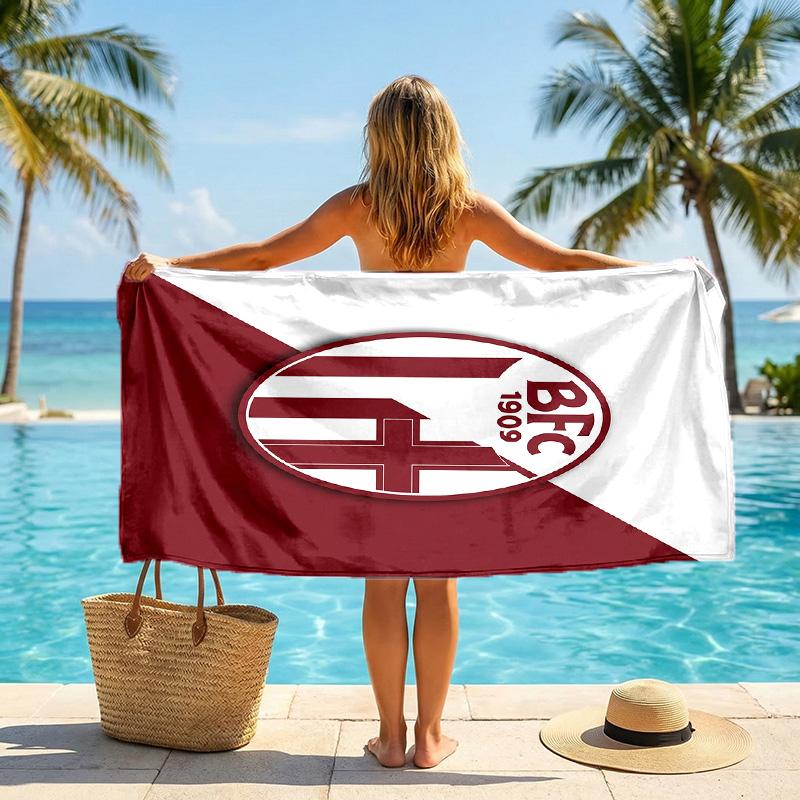 Asciugamano da Spiaggia Asciugatura Rapida in Microfibra Assorbente Portatile da Viaggio Asciugamano da Nuoto Stampa Bologna FC