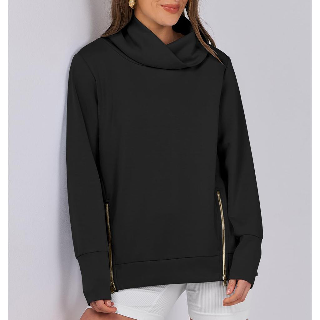 Womens  Sweatshirts  High Neck  Sweaters Casual Comfy  Fashion Outfits Clothes