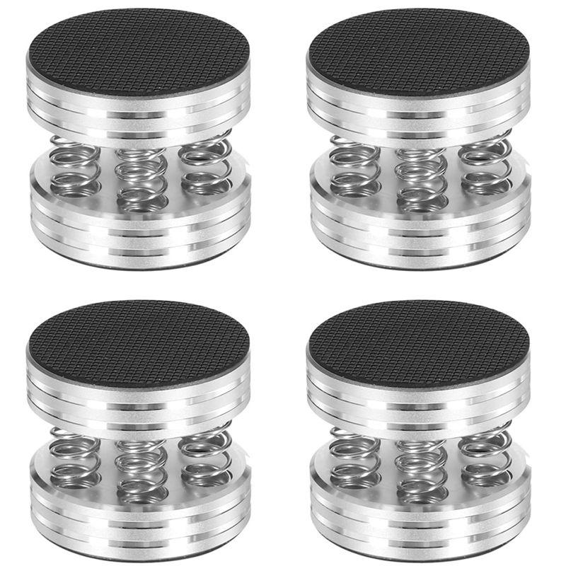 

ABNR Hifi Shock Spikes Spring Damping Pad 4PCS Aluminium Isolation Platform Feet For Audio Amplifier Speaker Turntable Player серебряный