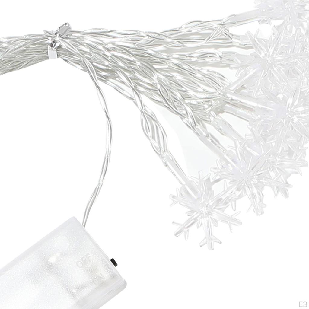 Star Snowflake Christmas String Lights Warm White for Window Yard Garden