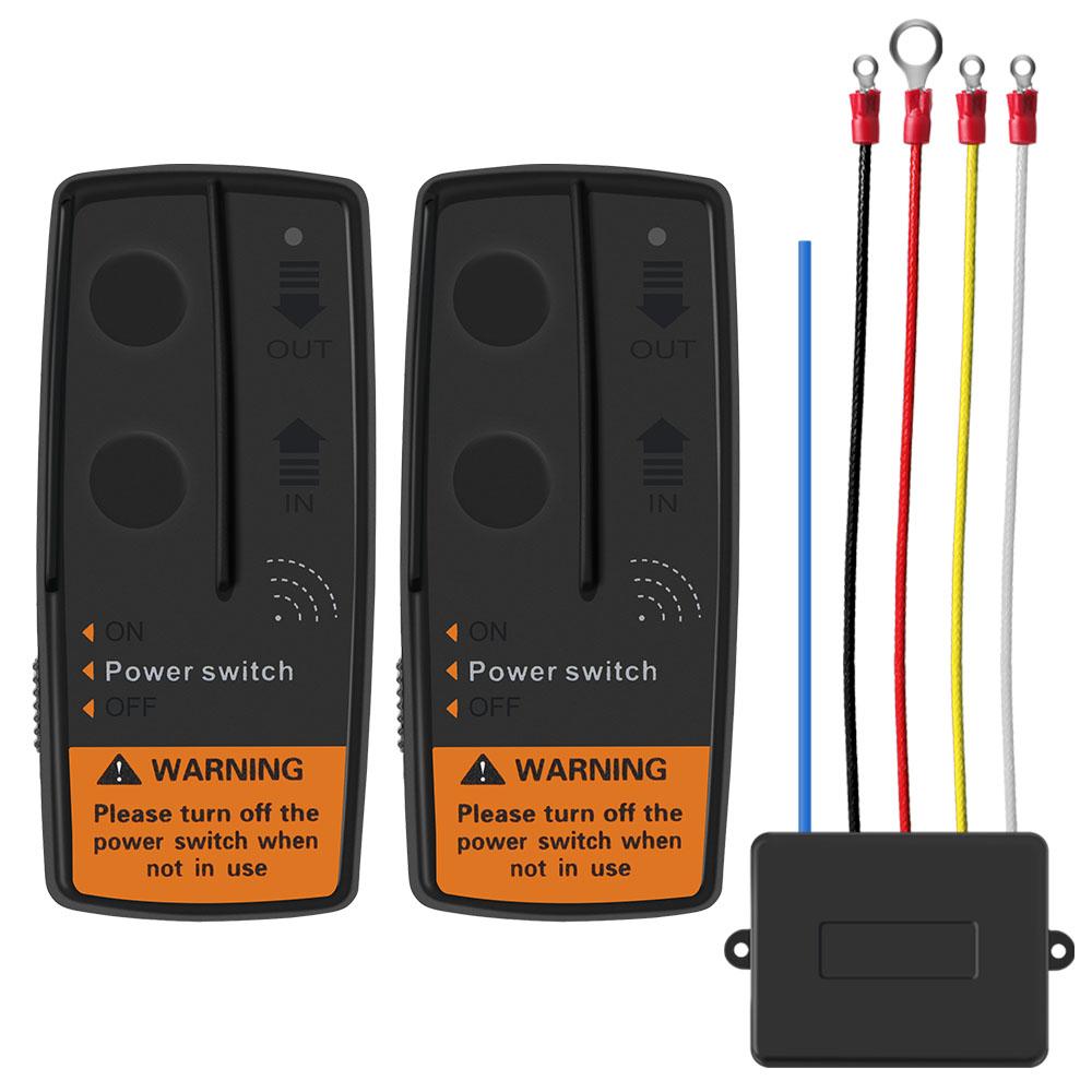 Universal Electric Winch 72W 2.4G 12V 24V Switch Controller Wireless Remote Control Recovery Kit for Jeep Off-road ATV Trailer