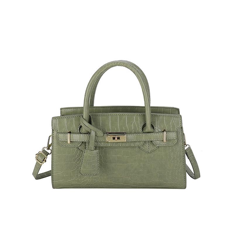 REWELL Croc-Embossed Kelly Handbag