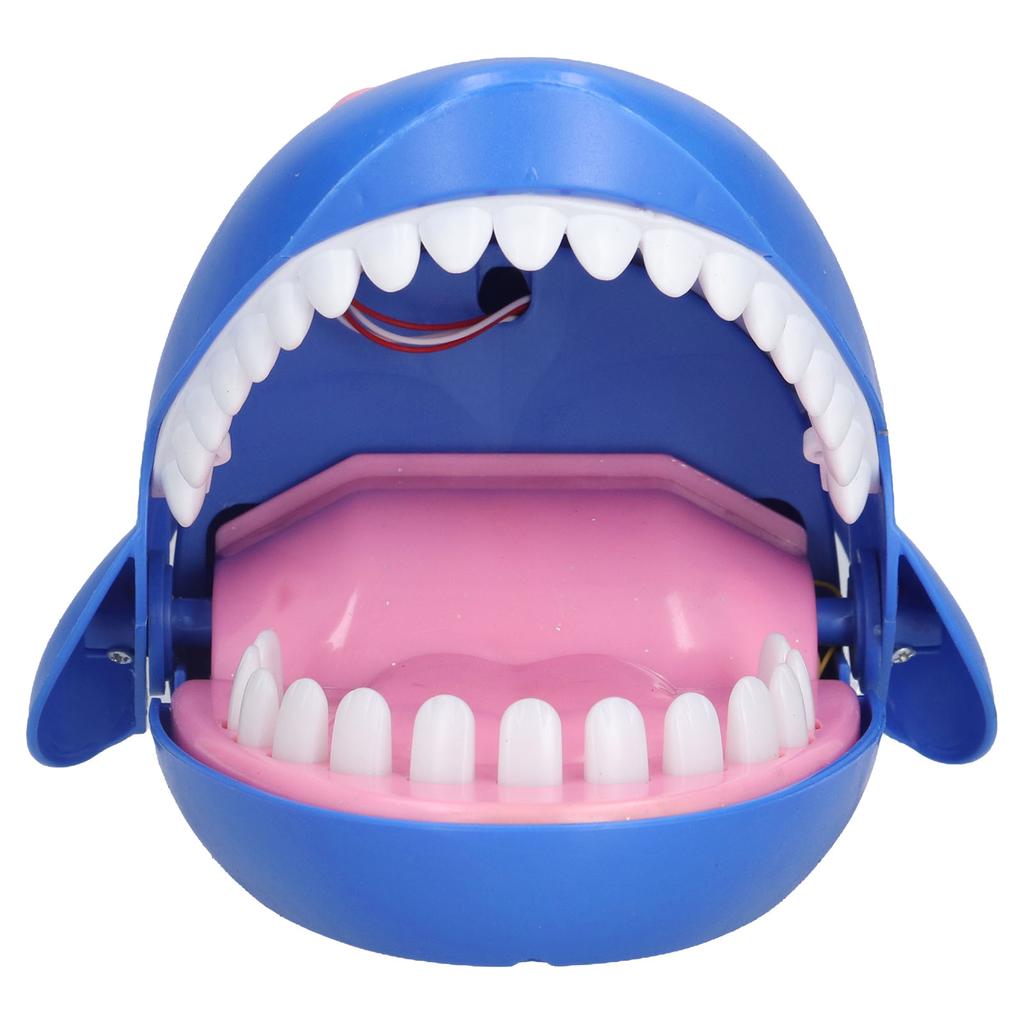 Shark Bite Game Biting Finger Pressing Shark Teeth Trick Toys with Light Laughter for Kids Party