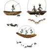 Carillon éolien structure en fer taille compacte joli cadeau cloche suspendue décoration de jardin accessoires ménagers décorations de jardin pendentif mural