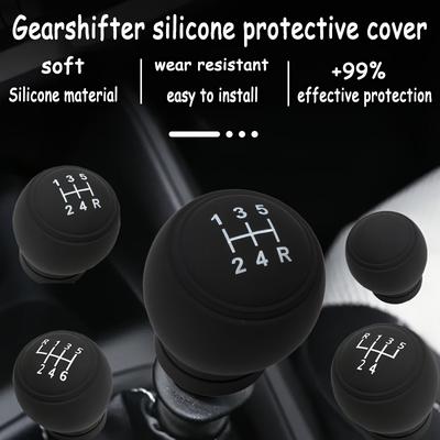 1pcGear Shifter Cover-Fit for 5-Speed/6-Speed Manual Transmissions Anti-Slip Dustproof Waterproof Protective Shifter Knob Protector with Easy Install