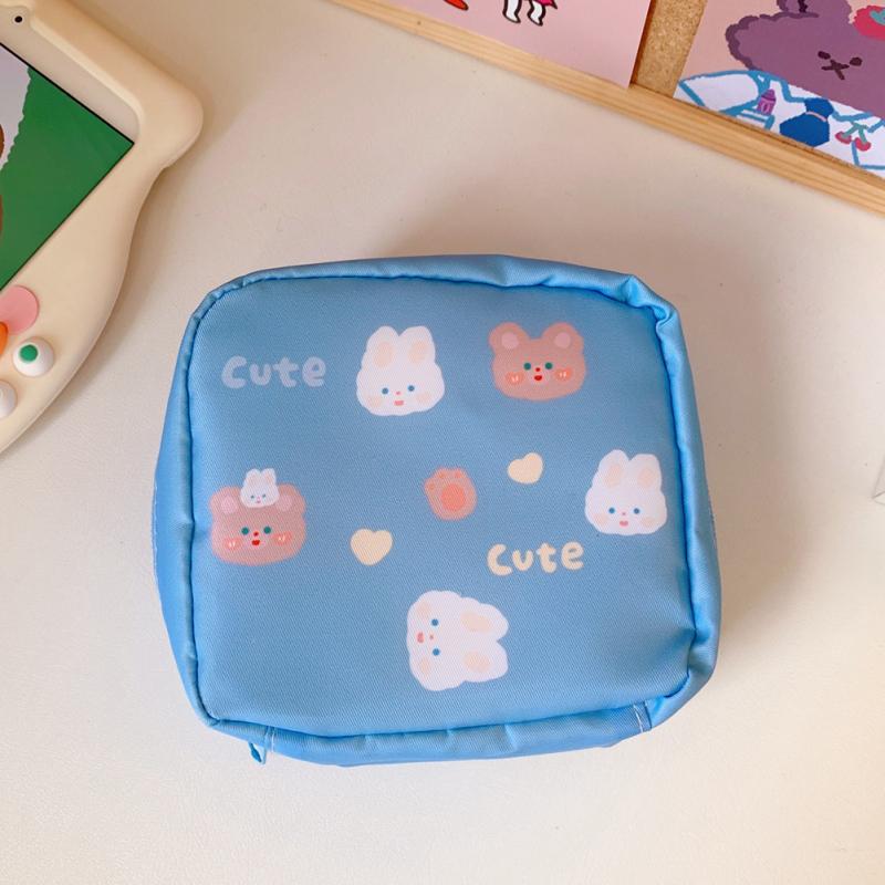 Girls Sanitary Napkin Storage Bag Portable Large-capacity Key Headphone Carrying Bag Coin Purse