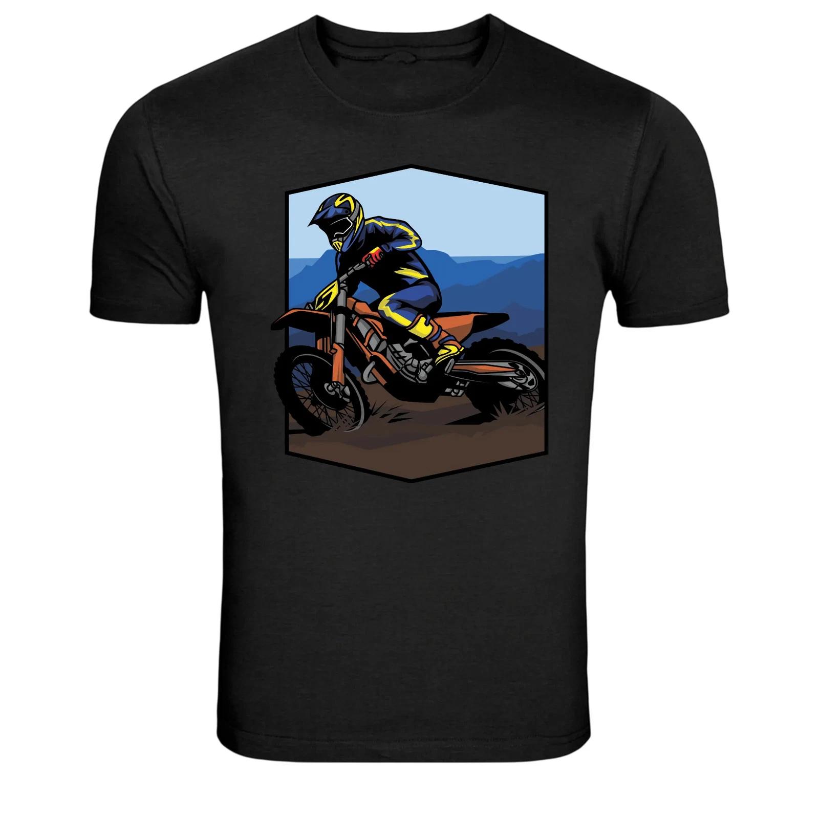 Motocross Dirt Bike Rider Offroad Racing Graphic T-Shirt S