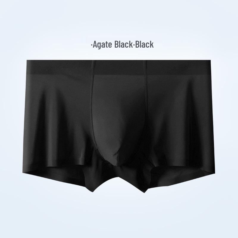 Men's 7A Grade Mulberry Silk Antibacterial Seamless Boxer Shorts - Breathable for Spring/Summer