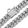 Luxury 18mm Stainless Steel Gold Chain Dog Collar with Solid Pattern
